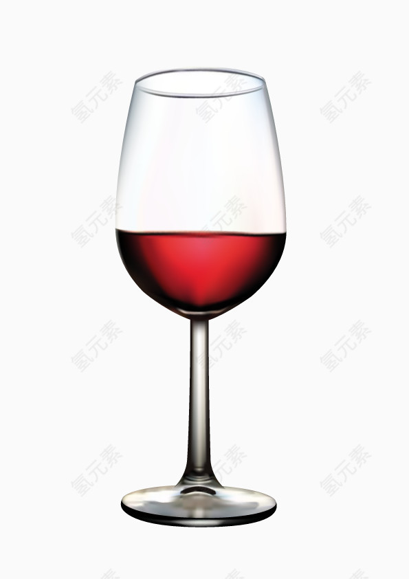 玻璃杯和红酒
