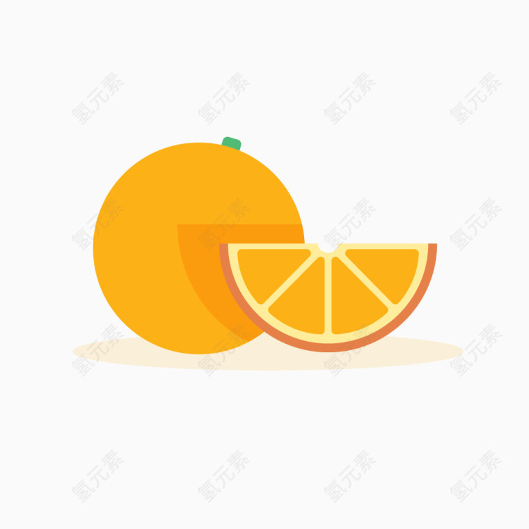 彩绘橙子水果