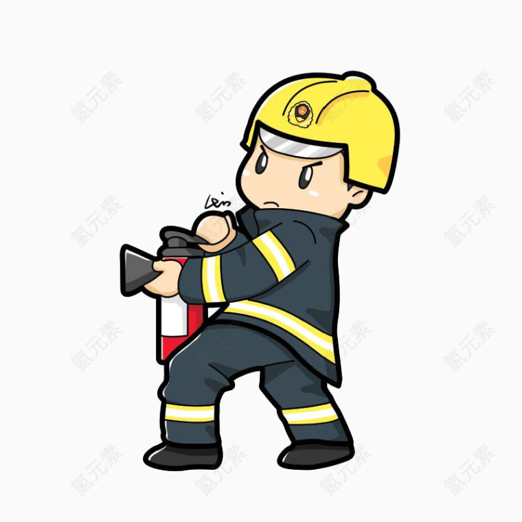 卡通消防员人物素材