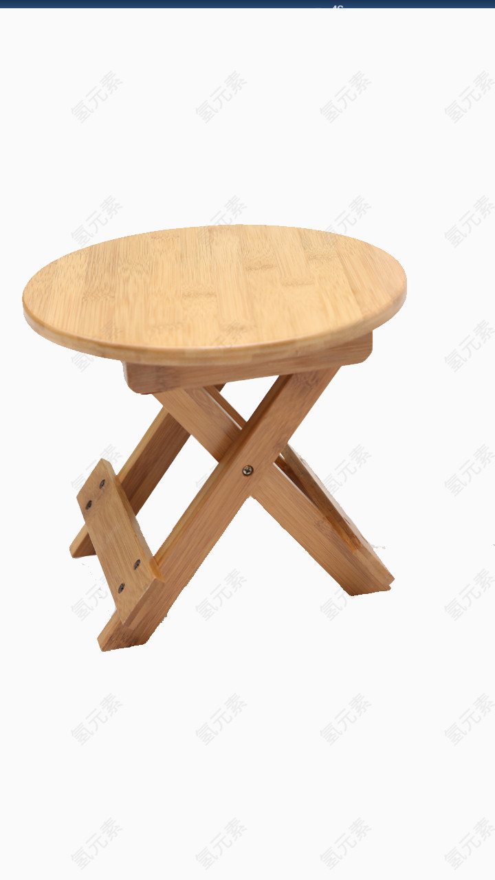 木制圆形折叠小板凳