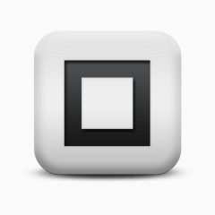 不光滑的白色的广场图标符号形状最大化按钮Symbols-Shapes-icons