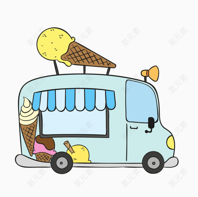 卡通冰淇淋贩卖车