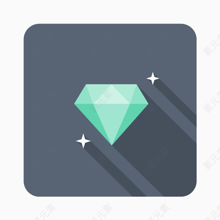 方形钻石简约图标