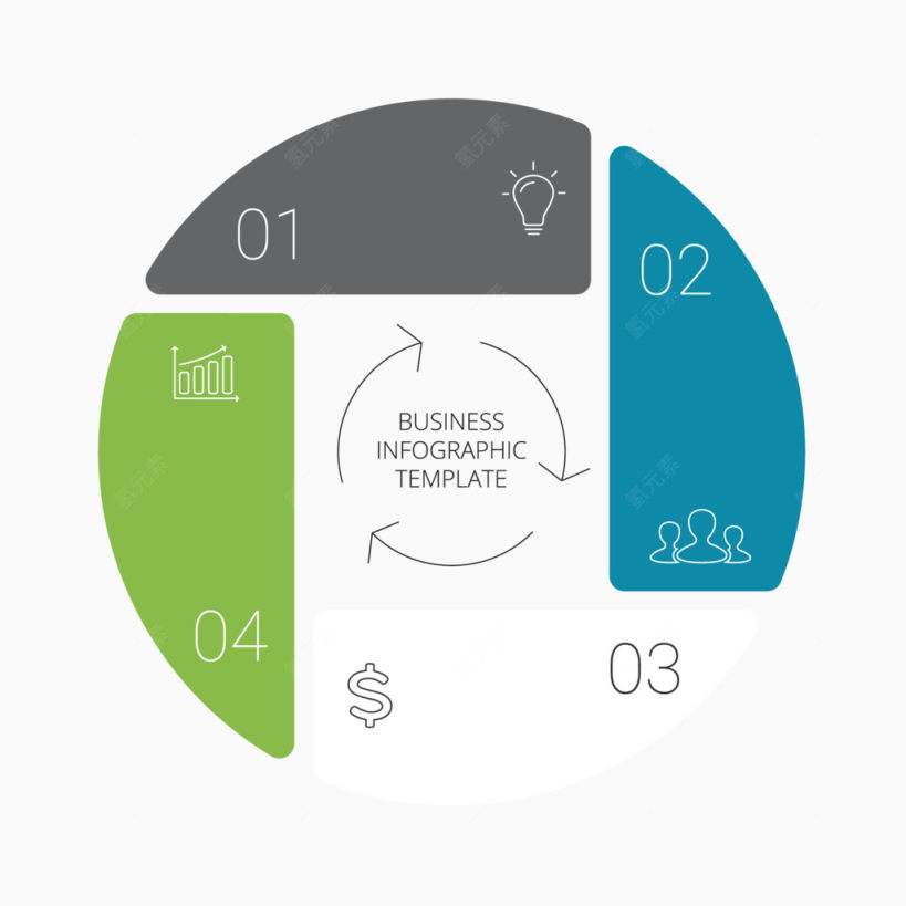 圆形ppt信息元素下载