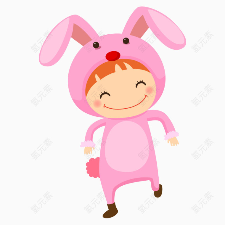 可爱兔子装饰儿童