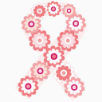 用花装饰的粉红色的丝带pink-ribbon-icons下载