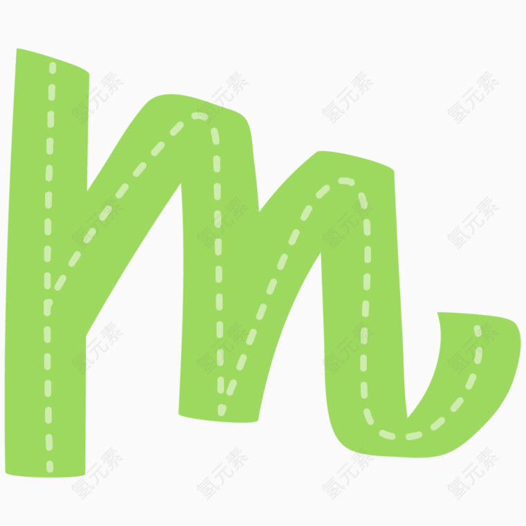 创意彩色字母M
