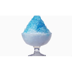 冰沙 玻璃杯 蓝色