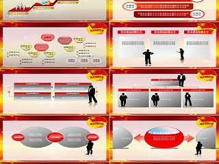 红色大气中国共青团团委青年志愿者幻灯片PPT