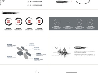 泼墨水墨风中国风PPT模板