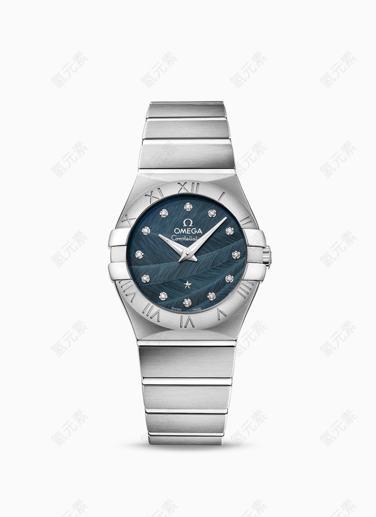欧米茄腕表蓝色女表手表