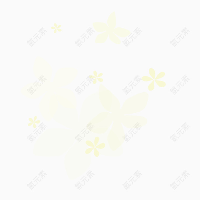 浅黄色花朵背景