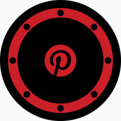 按钮业务圈网络Pinterest圆形的社会社会网络