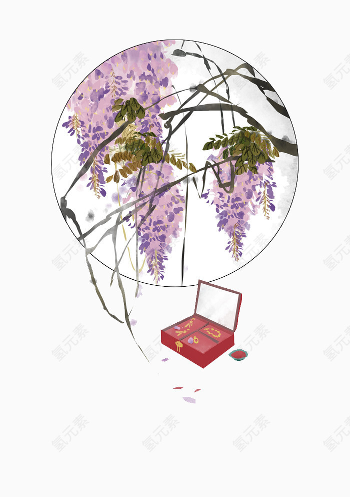 紫色树上花