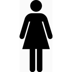 女厕所房间厕所女人AIGA符号标志