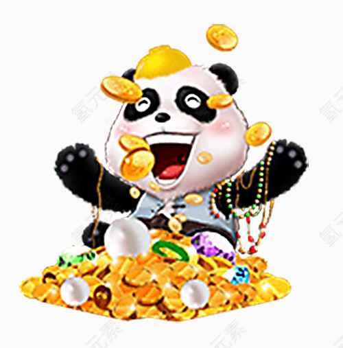 金银财宝开心大熊猫