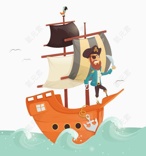 游戏风海盗与船