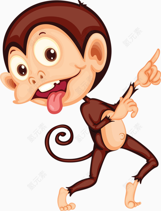 吐舌头的小猴子