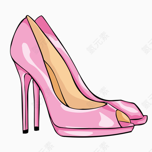 粉色高跟鞋