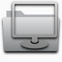 文件夹计算机nouve侏儒灰色图标
