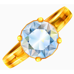 蓝色宝石金戒指