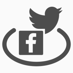 通信脸谱网组会议移动社交网络推特灰色的工具栏# 6免费