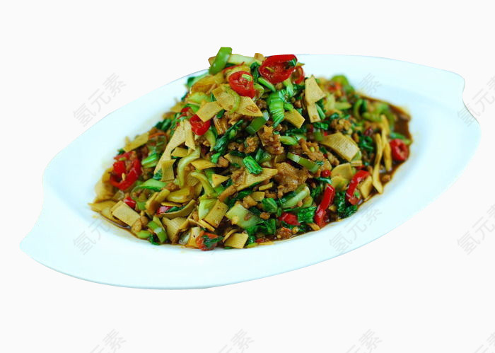 双椒廋肉炒青菜