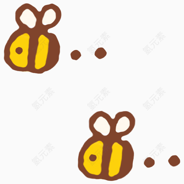 可爱卡通小蜜蜂PNG元素