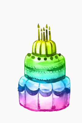 彩色生日蛋糕