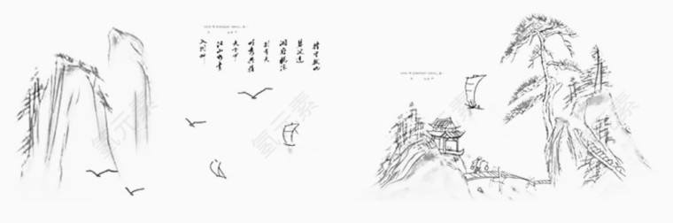 一幅雄伟壮丽的大山图