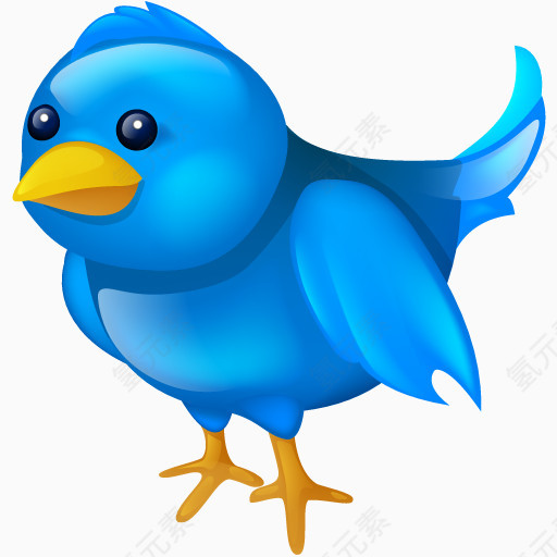 鸟标志社会社会化媒体鸣叫推特免费大推特的图标