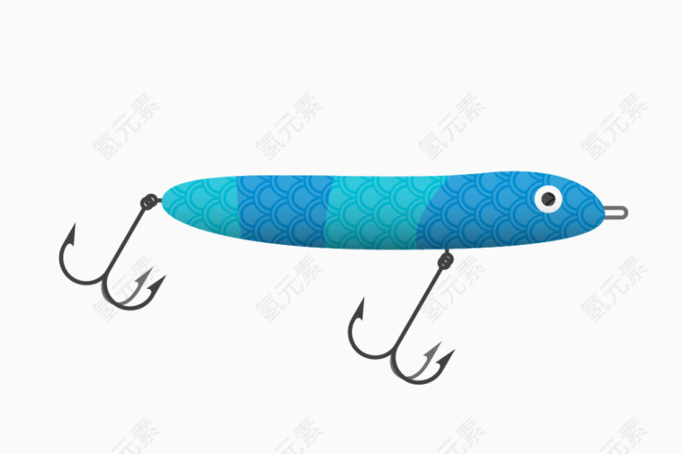 蓝色小鱼鱼钩