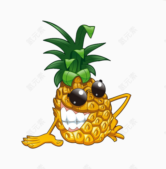卡通菠萝人