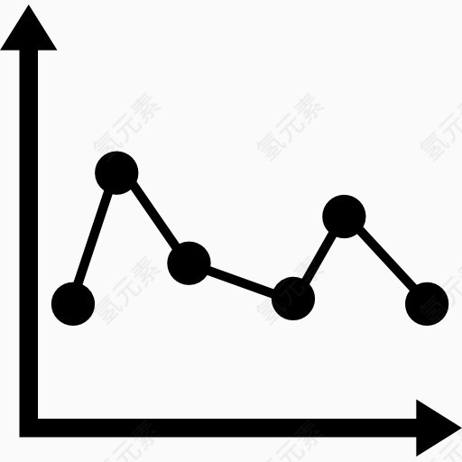 带数据标记的折线图图标