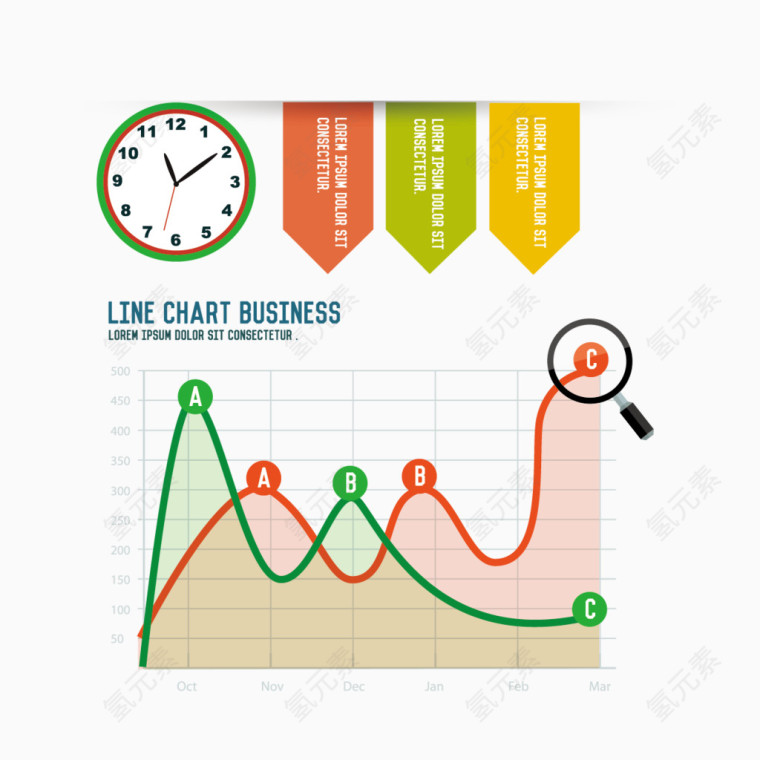 矢量数据表ppt素材