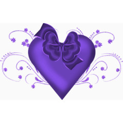 紫色爱心装饰