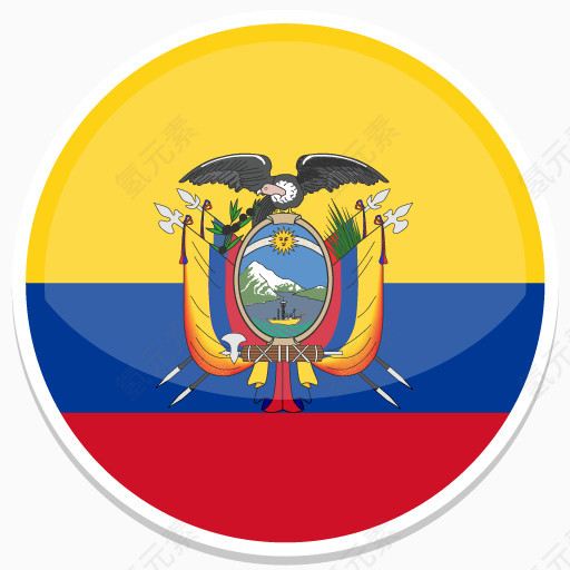 厄瓜多尔2014 -世界-杯标志-平-图标