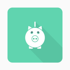 方形小猪存钱罐图标