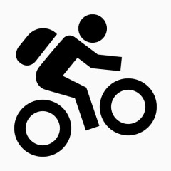 骑自行车山运动体育运动。Android L（棒棒糖）图标。