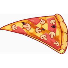 手绘披萨矢量图