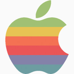 彩虹苹果标志图标