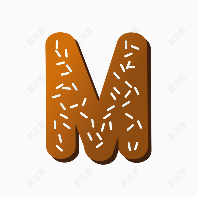饼干英文字体字母M