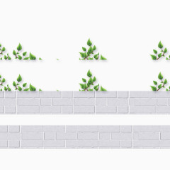 动漫绿色藤蔓白色墙体