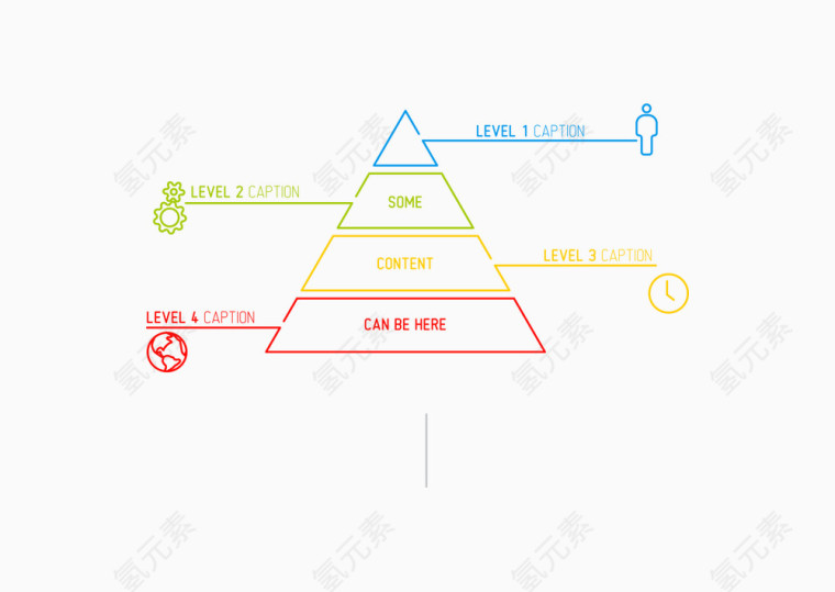 矢量金字塔信息图表
