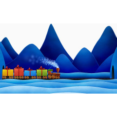 雪山背景火车