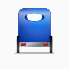 Pedicab Back Blue Icon