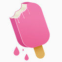 奶油粉红色的冰淇淋冰奶油Dessert-icons