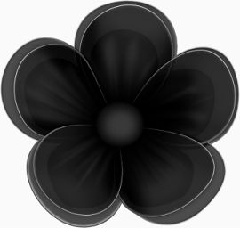 黑色手工花朵