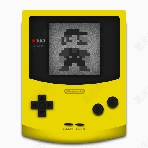 黄色的游戏Gameboy-icons