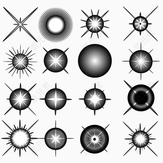 16款璀璨星光矢量素材
